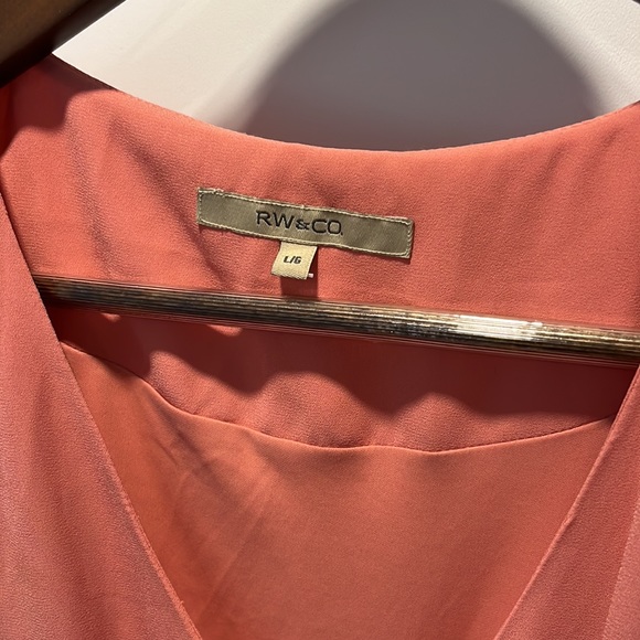 RW&Co Pink Sleeveless Pleated Dress Size L - Picture 3 of 4